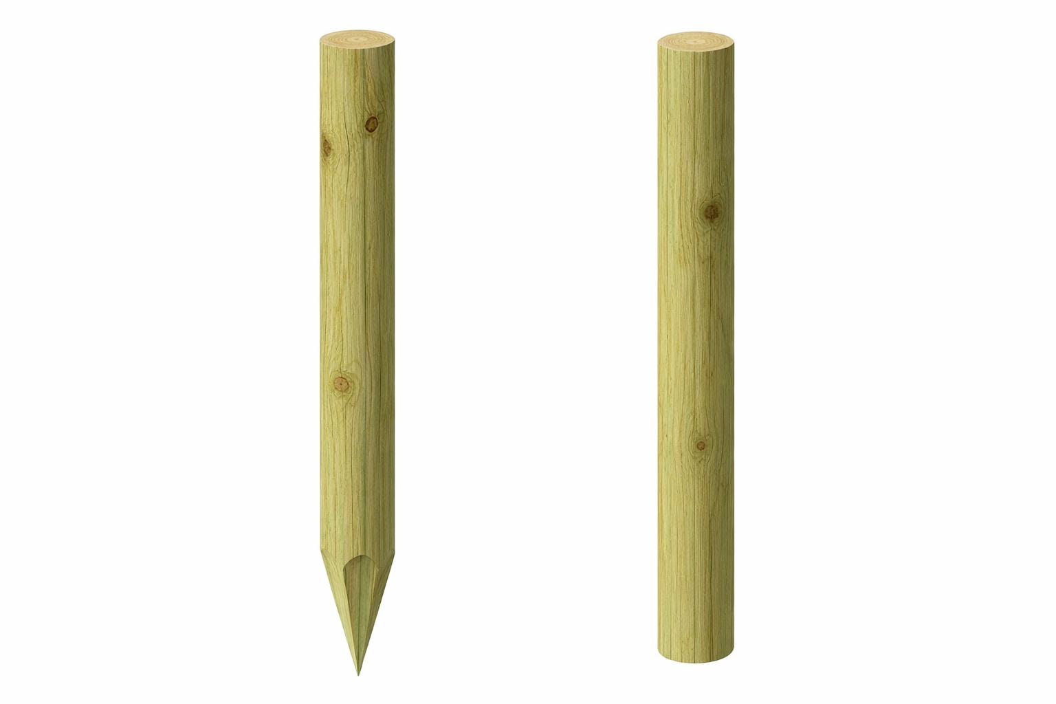 Pali in pino con e senza punta